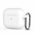 AirPods 3 Θήκη Σιλικόνης Silicone Thickening Wireless Earphone Protective Case with Hook White
