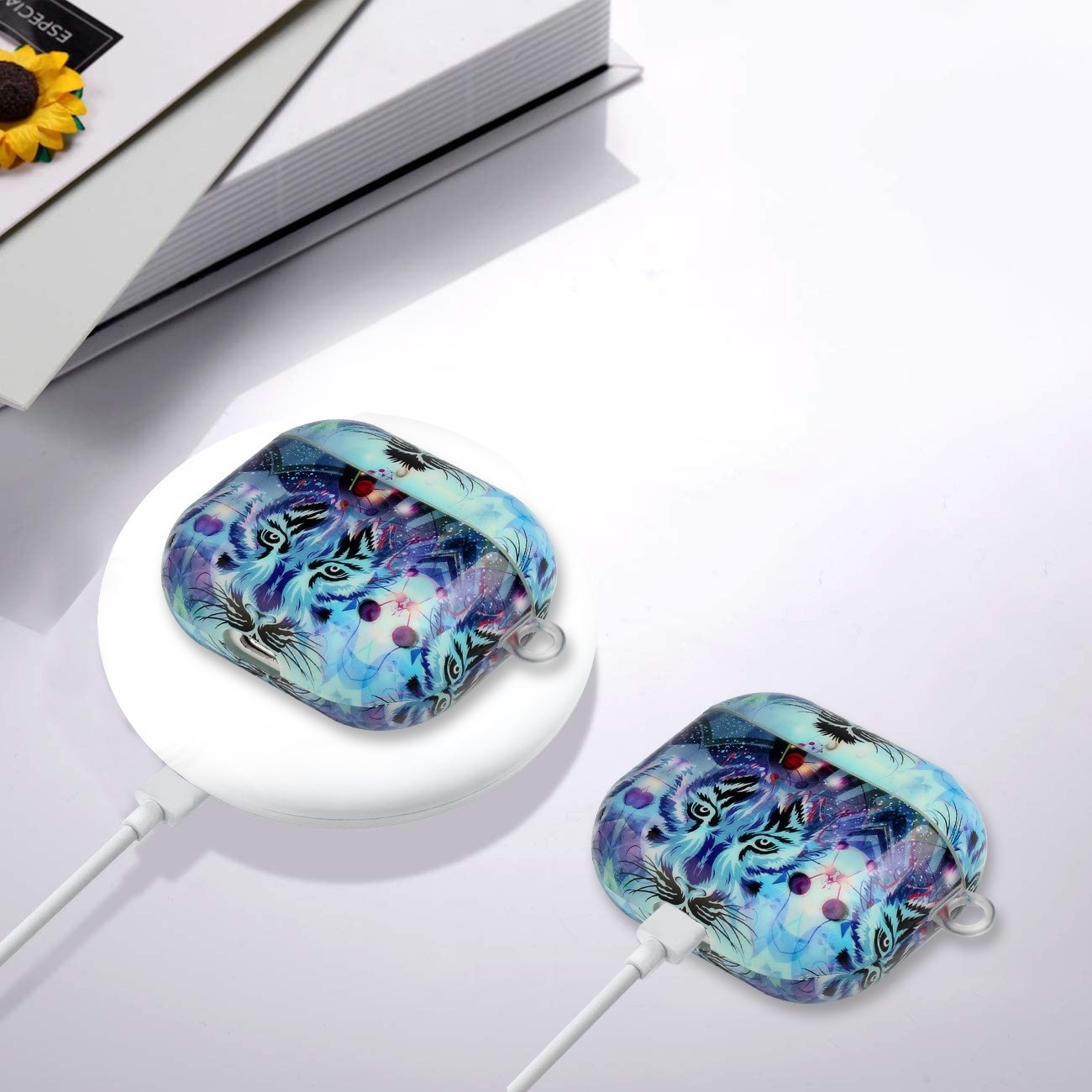 AirPods 3 Θήκη Πλαστική Painted Plastic Wireless Earphone Protective Case Wolf Head