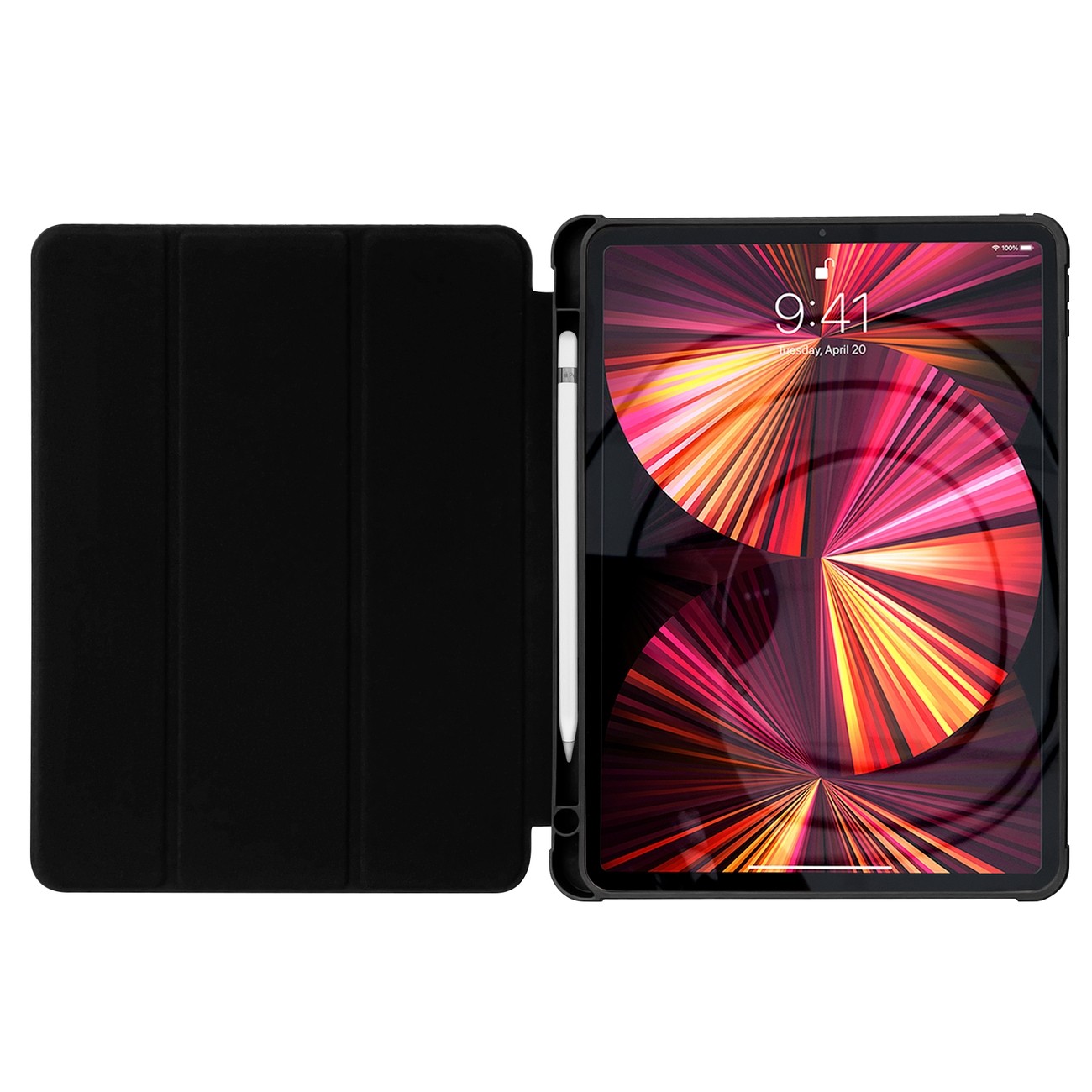 iPad Air 2020/2022 Θήκη Μαύρη Stand Tablet Case Smart Cover Case with Stand Function Black