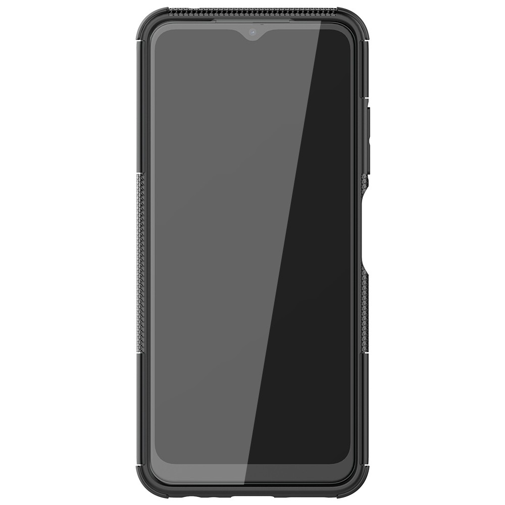 Samsung Galaxy A22 5G Θήκη Μαύρη Tire Texture Shockproof TPU+PC Protective Case with Holder Black