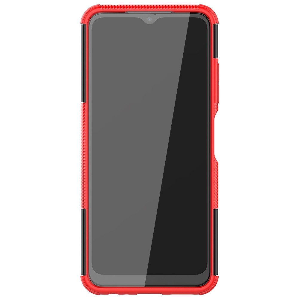 Samsung Galaxy A22 5G Θήκη Κόκκινη Tire Texture Shockproof TPU+PC Protective Case with Holder Red