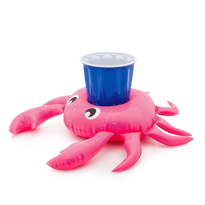 Φουσκωτή Θήκη Ποτού Crab Shape Inflatable Floating Drink Coaster, Middle Ring Diameter: 7.5cm