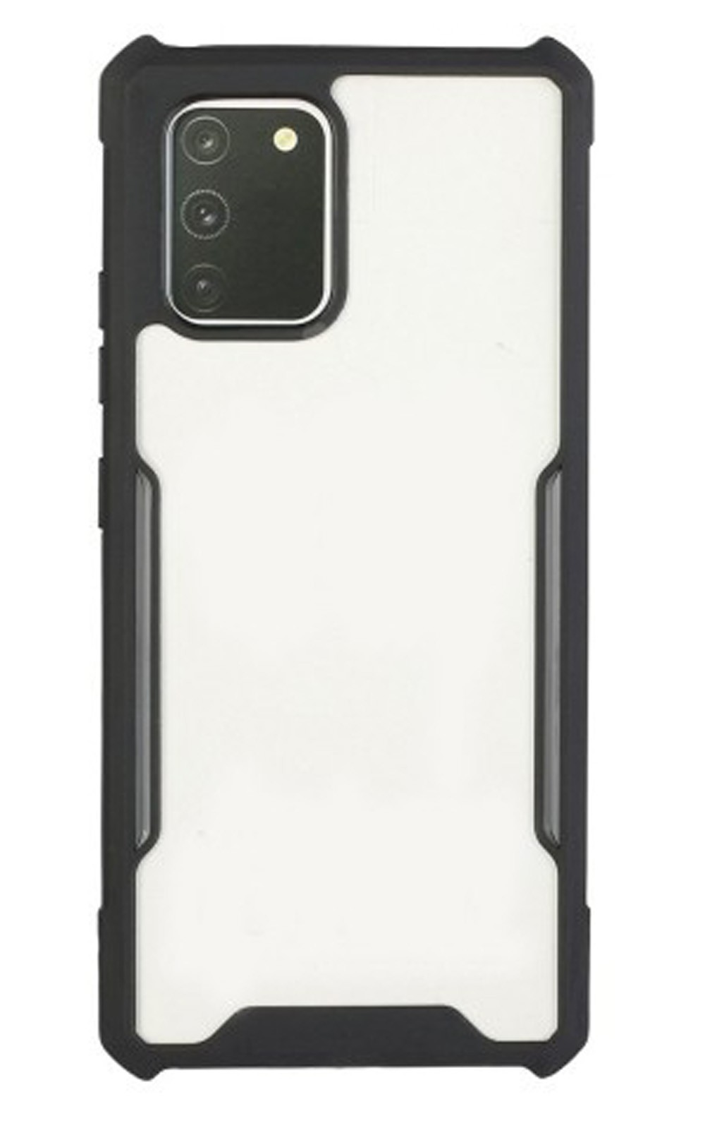 Forcell Samsung Galaxy A41 Shockproof Θήκη με Πλαίσιο Σιλικόνης Διάφανη - Black