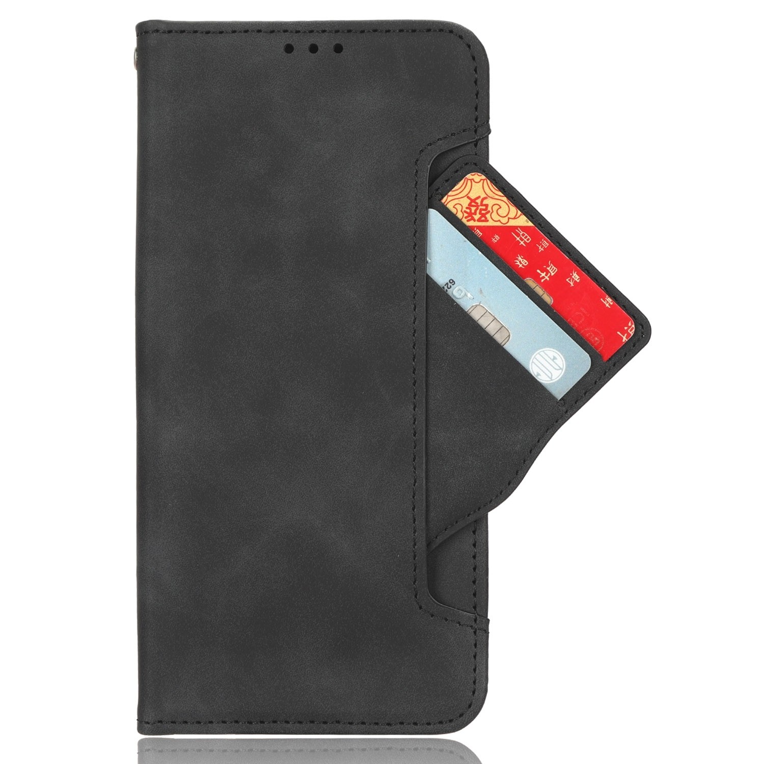 Xiaomi Redmi Note 12 5G / Xiaomi Poco X5 5G Θήκη Βιβλίο Μαύρο Skin Feel Calf Texture Card Slots Phone Case Black