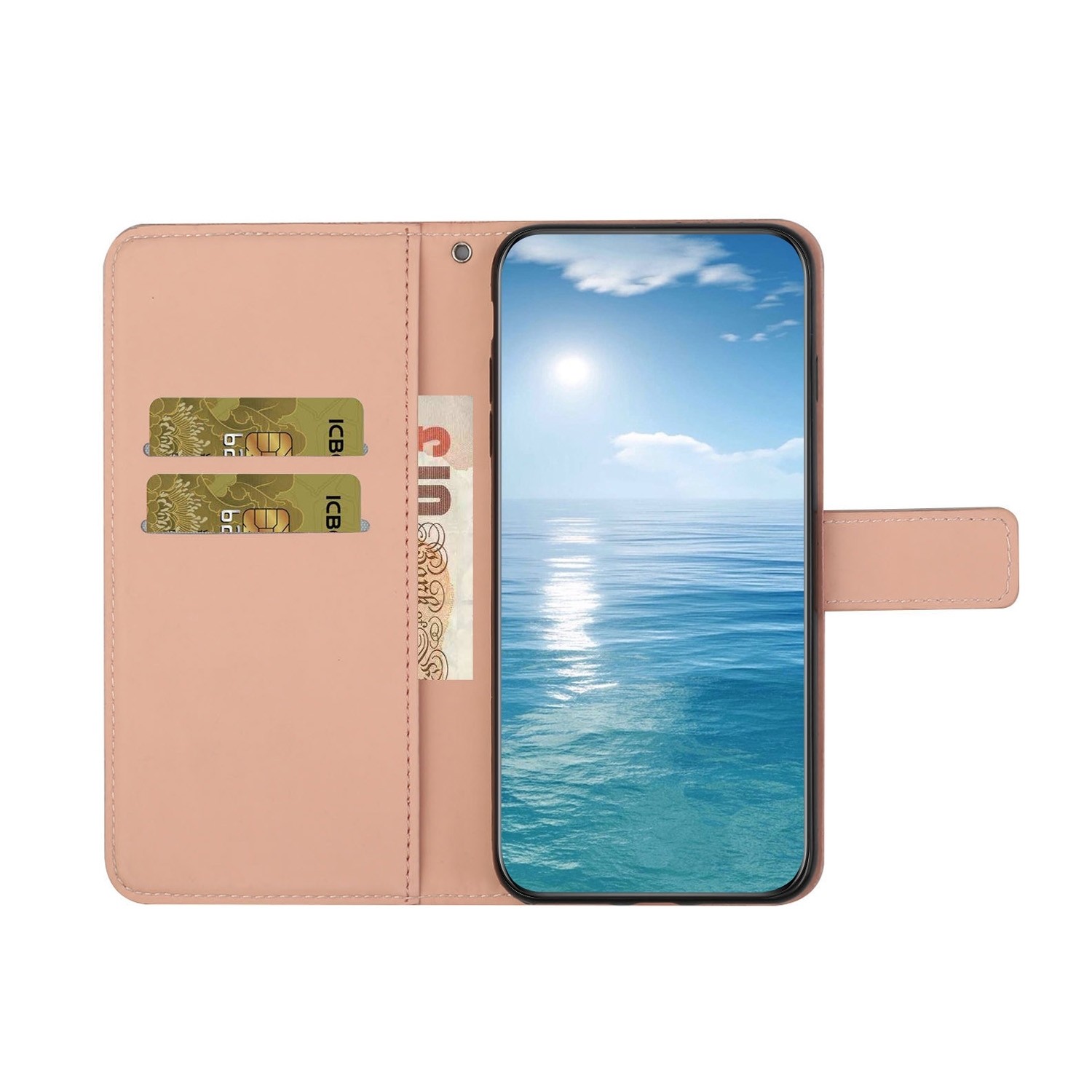 Xiaomi Redmi 12C Θήκη Βιβλίο Ροζ Ethnic Style Embossed Pattern Phone Case Pink