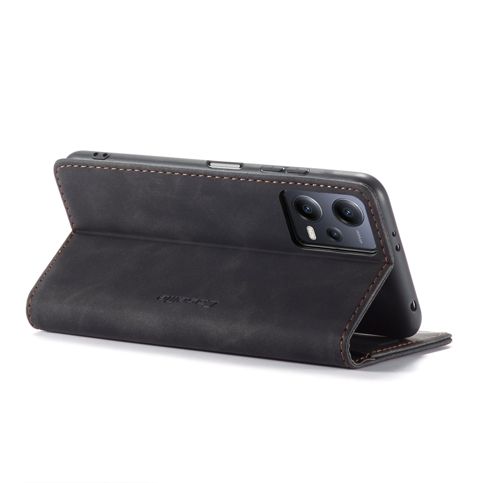 Xiaomi Redmi Note 12 5G / Xiaomi Poco X5 5G Θήκη Βιβλίο Μαύρο CaseMe 013 Multifunctional Horizontal Flip Phone Case Black