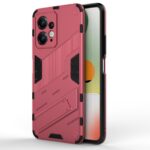 Xiaomi Redmi Note 12 4G Σκληρή Θήκη Απαλό Κόκκινη Με Σταντ Punk Armor 2 in 1 PC + TPU Shockproof Phone Case with Holder