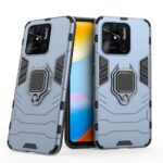 Xiaomi Redmi 10C Σκληρή Θήκη Μπλε Με Σταντ Shockproof PC + TPU Phone Case with Magnetic Ring Holder Navy Blue