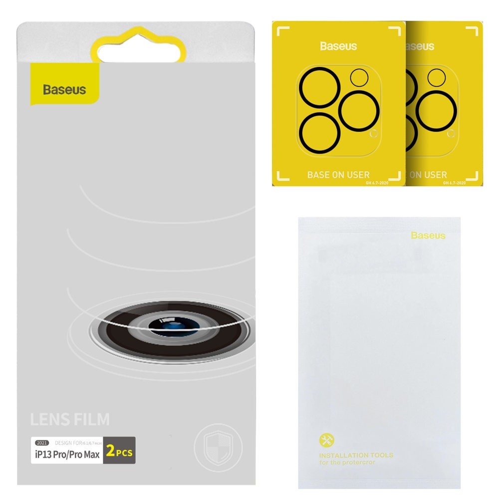 iPhone 13 Pro Max / iPhone 13 Pro Προστασία Κάμερας (2τμχ) Baseus 2x Tempered Glass 0.3mm Full Camera Lens SGQK000102