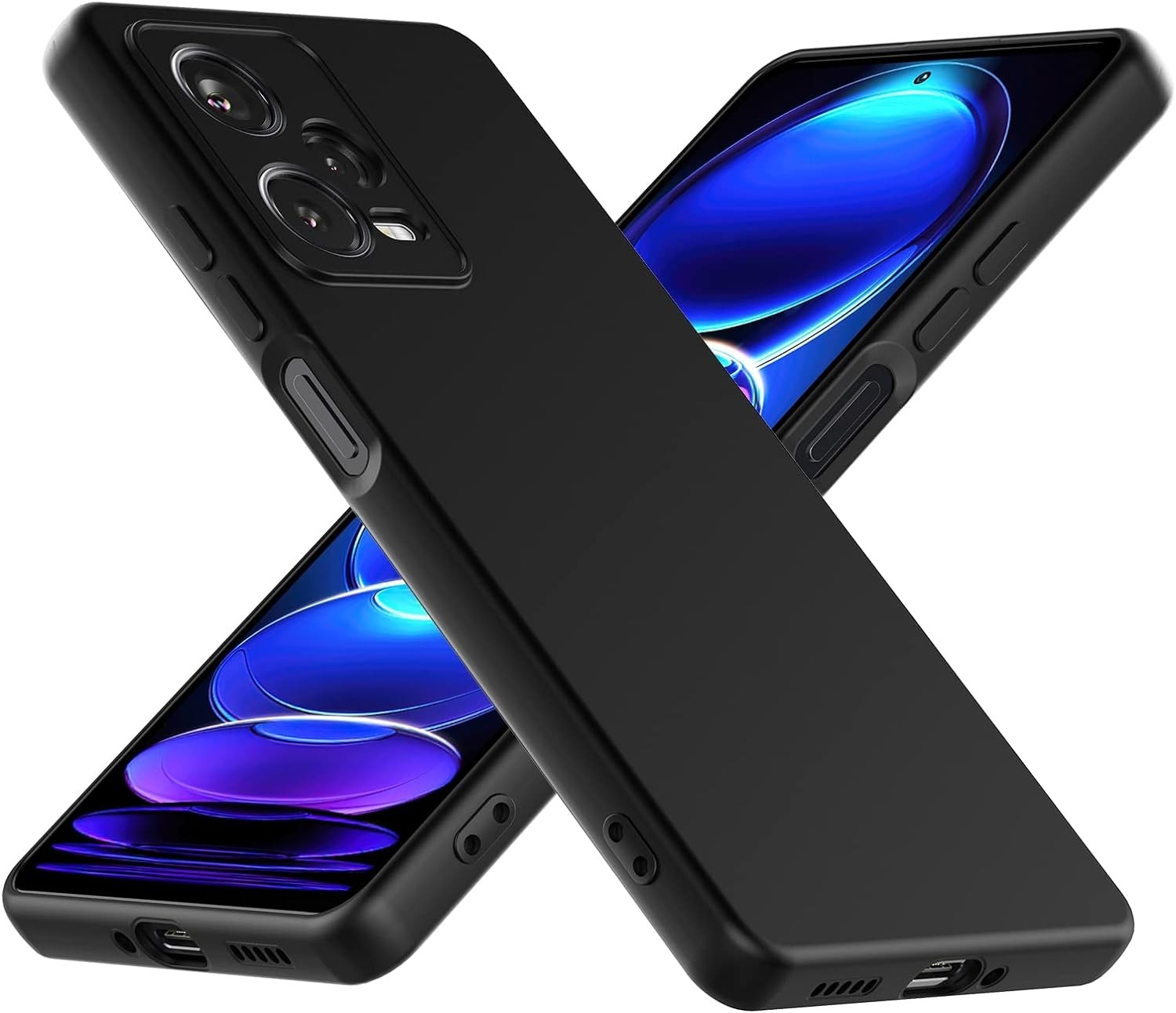 Xiaomi Redmi Note 12 Pro 5G Θήκη Σιλικόνης Μαύρη Soft Touch Silicone Rubber Soft Case Black