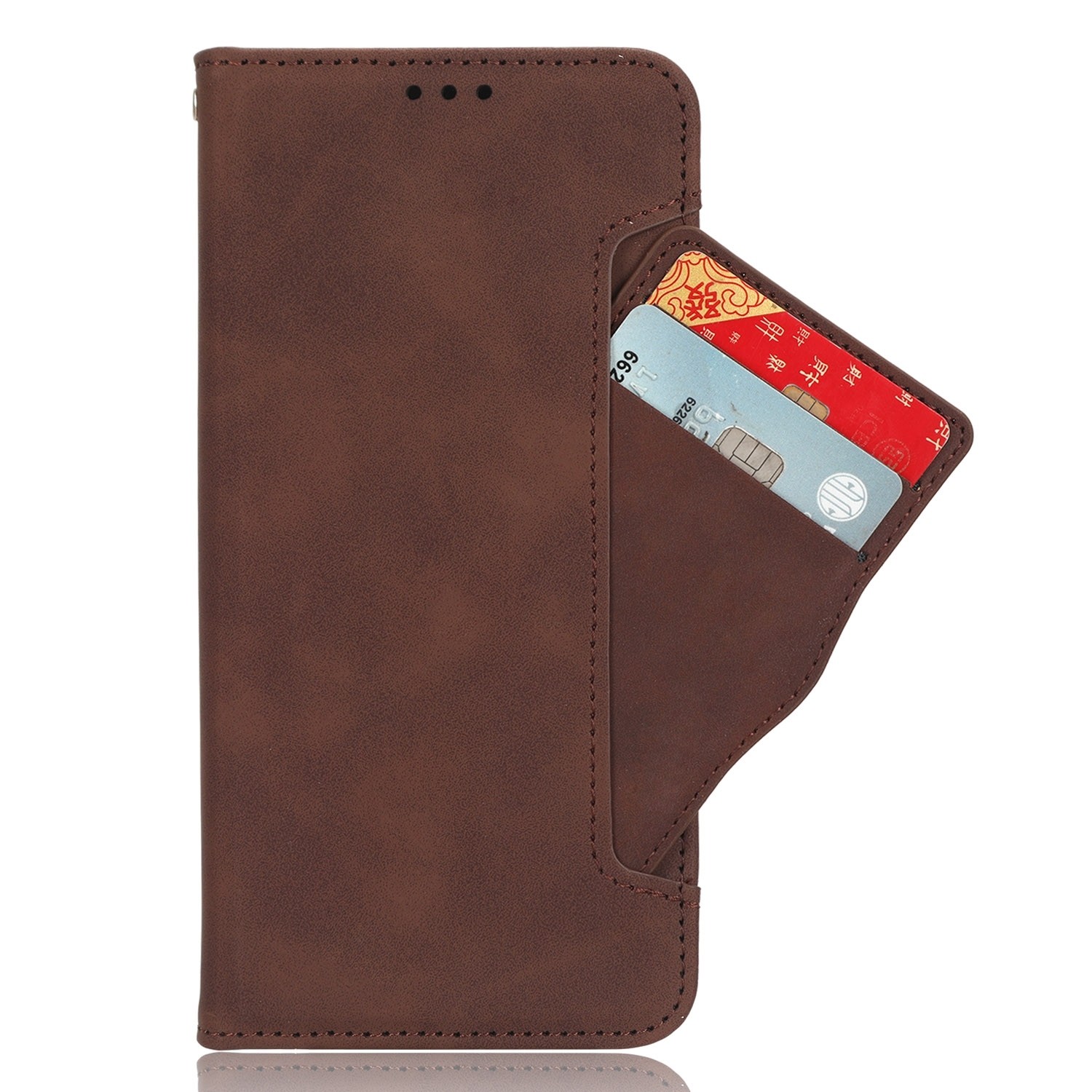 Xiaomi Redmi Note 12 Pro 5G / Xiaomi Poco X5 Pro 5G Θήκη Βιβλίο Καφέ Skin Feel Calf Texture Card Slots Phone Case Brown