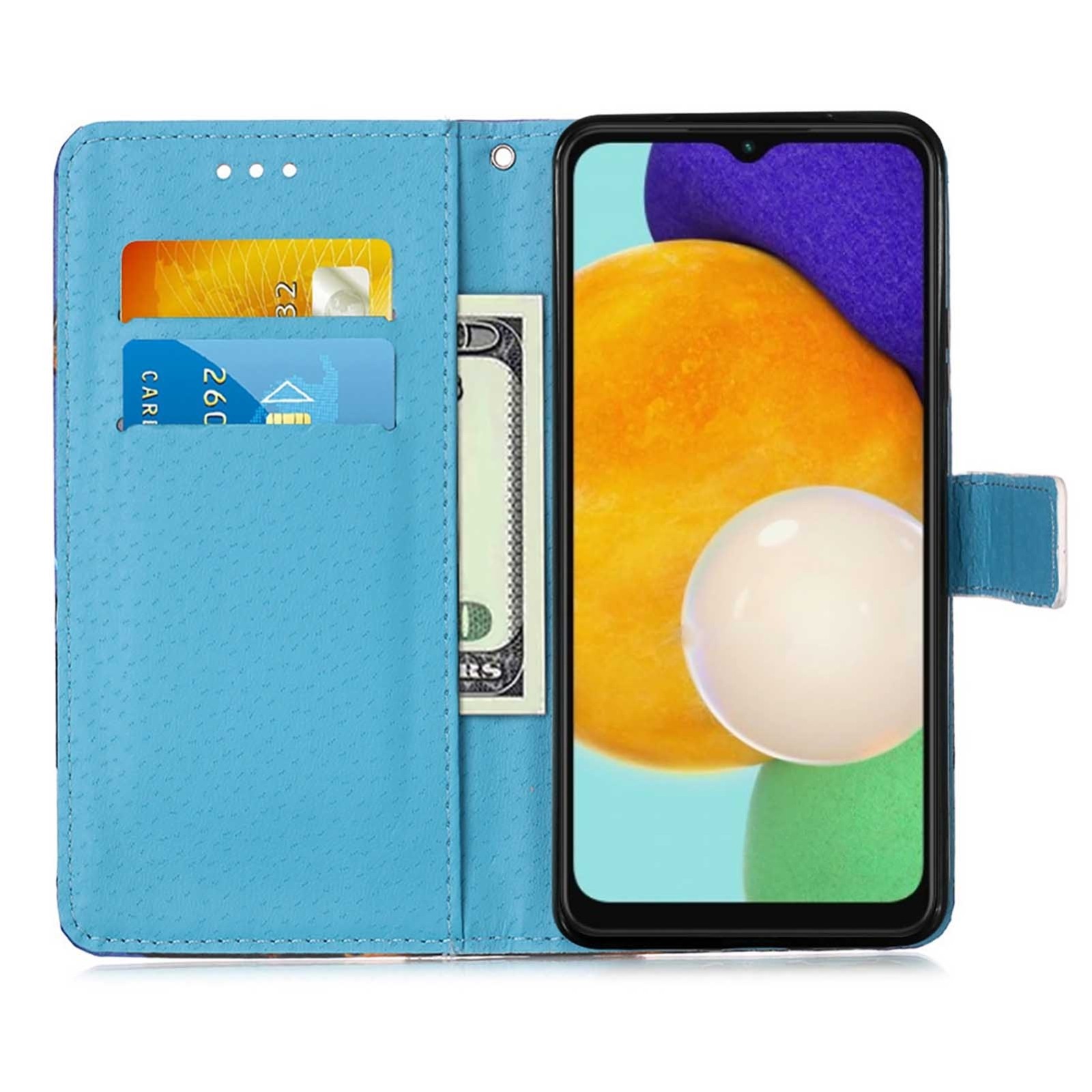 Samsung Galaxy A54 5G Θήκη Βιβλίο Colored Drawing Pattern Plain Weave Phone Case Undersea Mandala