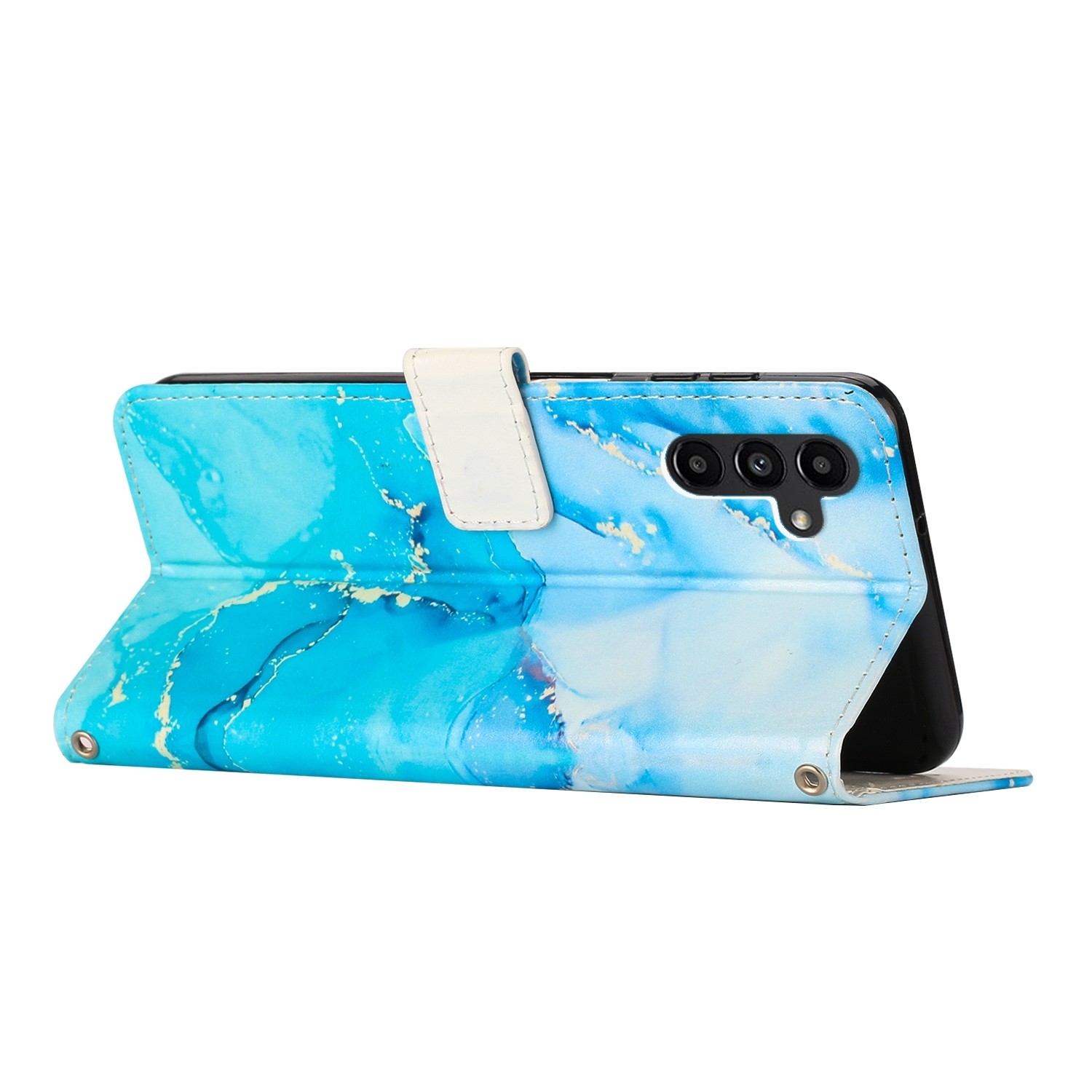 Samsung Galaxy A54 5G Θήκη Βιβλίο Painted Marble Pattern Phone Case Blue Green