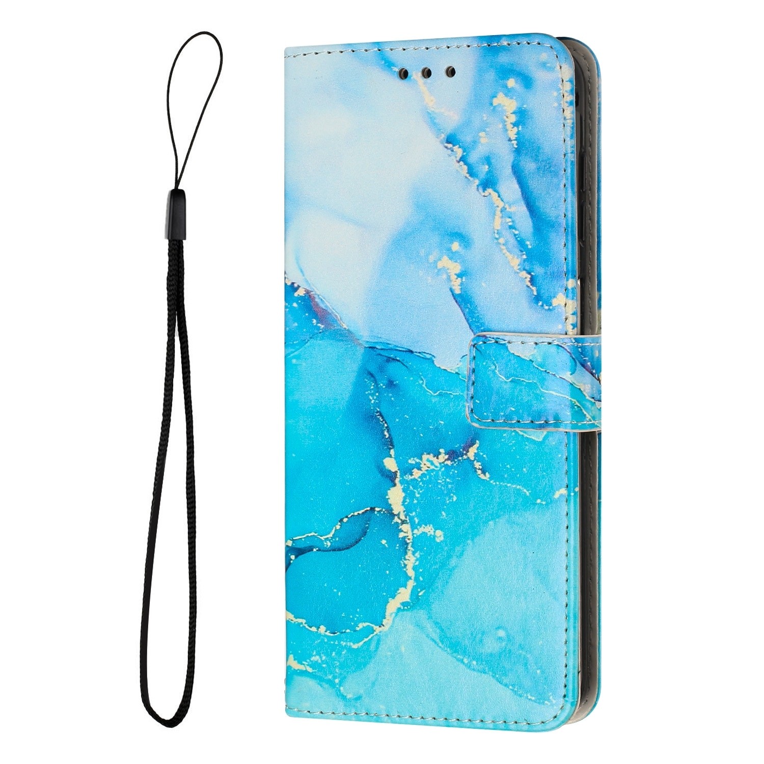Samsung Galaxy A54 5G Θήκη Βιβλίο Painted Marble Pattern Phone Case Blue Green