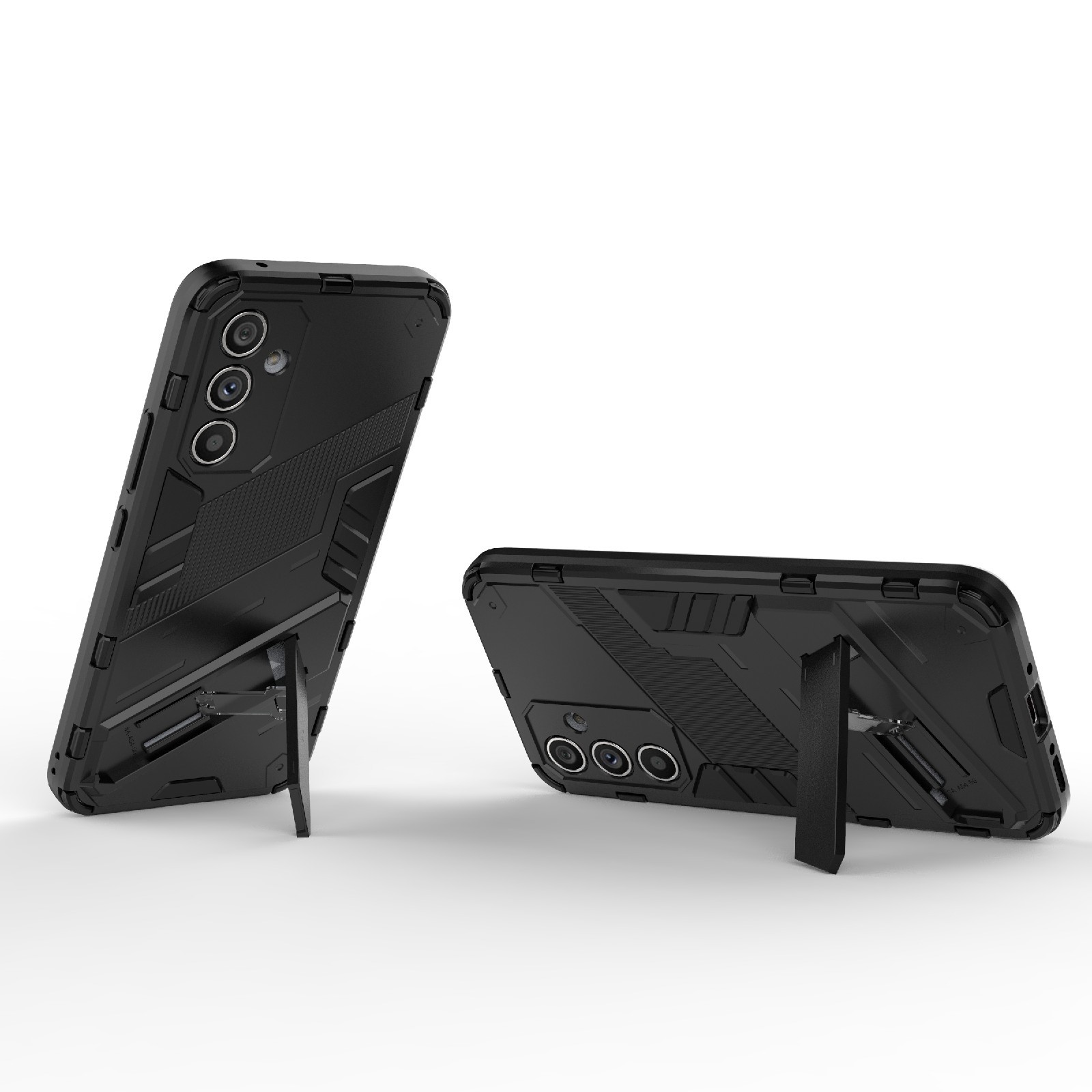 Samsung Galaxy A54 5G Σκληρή Θήκη Μαύρη Με Σταντ Punk Armor 2 in 1 PC + TPU Phone Case Black