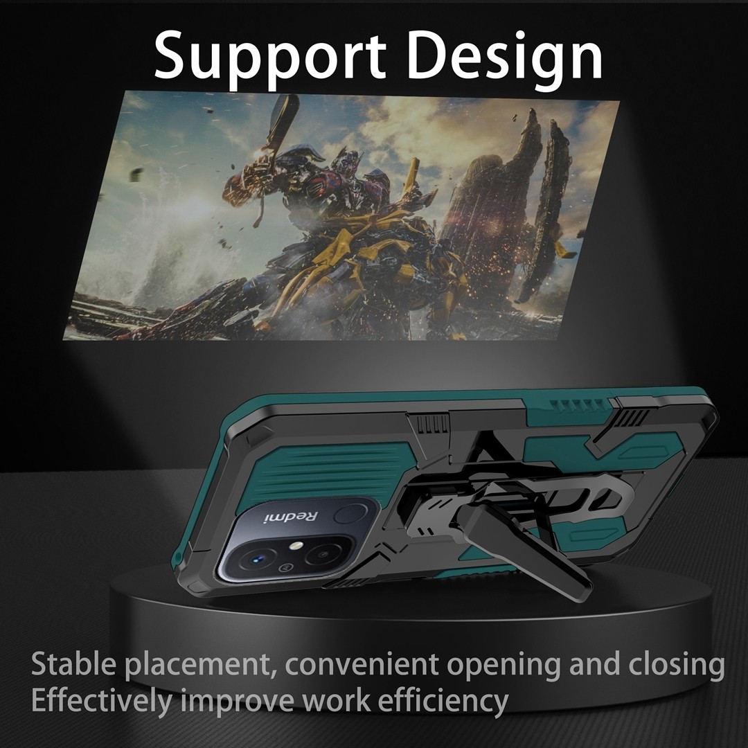 Xiaomi Redmi 12C Θήκη Πράσινη Armor Warrior Shockproof PC + TPU Phone Case Green