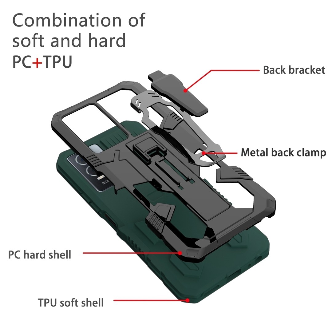 Xiaomi Redmi 12C Θήκη Πράσινη Armor Warrior Shockproof PC + TPU Phone Case Green