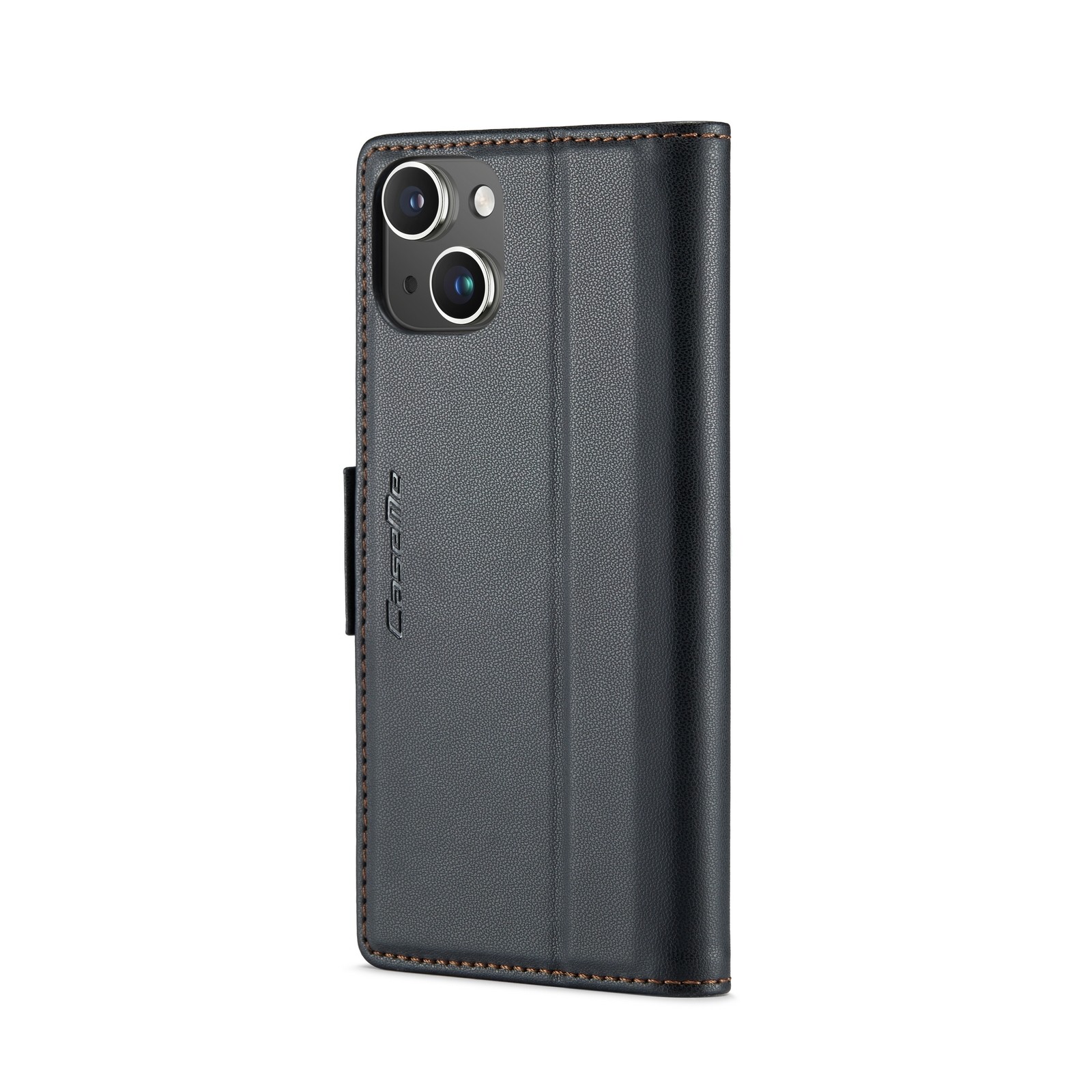 iPhone 13 Θήκη Βιβλίο Μαύρο CaseMe 023 Butterfly Buckle Litchi Texture RFID Phone Case Black