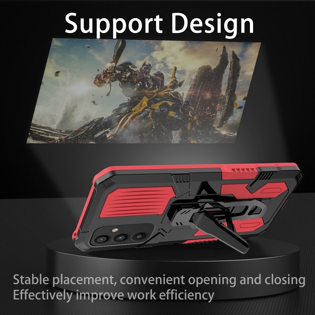 Samsung Galaxy A34 5G Θήκη Κόκκινη Armor Warrior Shockproof PC + TPU Phone Case Red