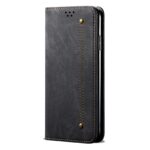Samsung Galaxy A34 5G Θήκη Βιβλίο Μαύρο Denim Texture Casual Style Horizontal Flip Case with Holder Black