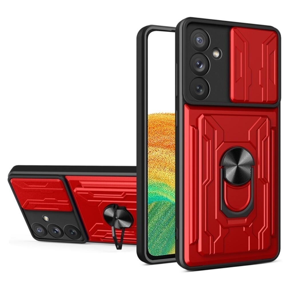 Forcell Samsung Galaxy A34 5G Sliding Camshield Θήκη Σκληρή - Red
