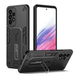 Samsung Galaxy A13 4G Θήκη Μαύρη Με Σταντ Variety Brave Armor Finger Loop Holder Phone Case Black