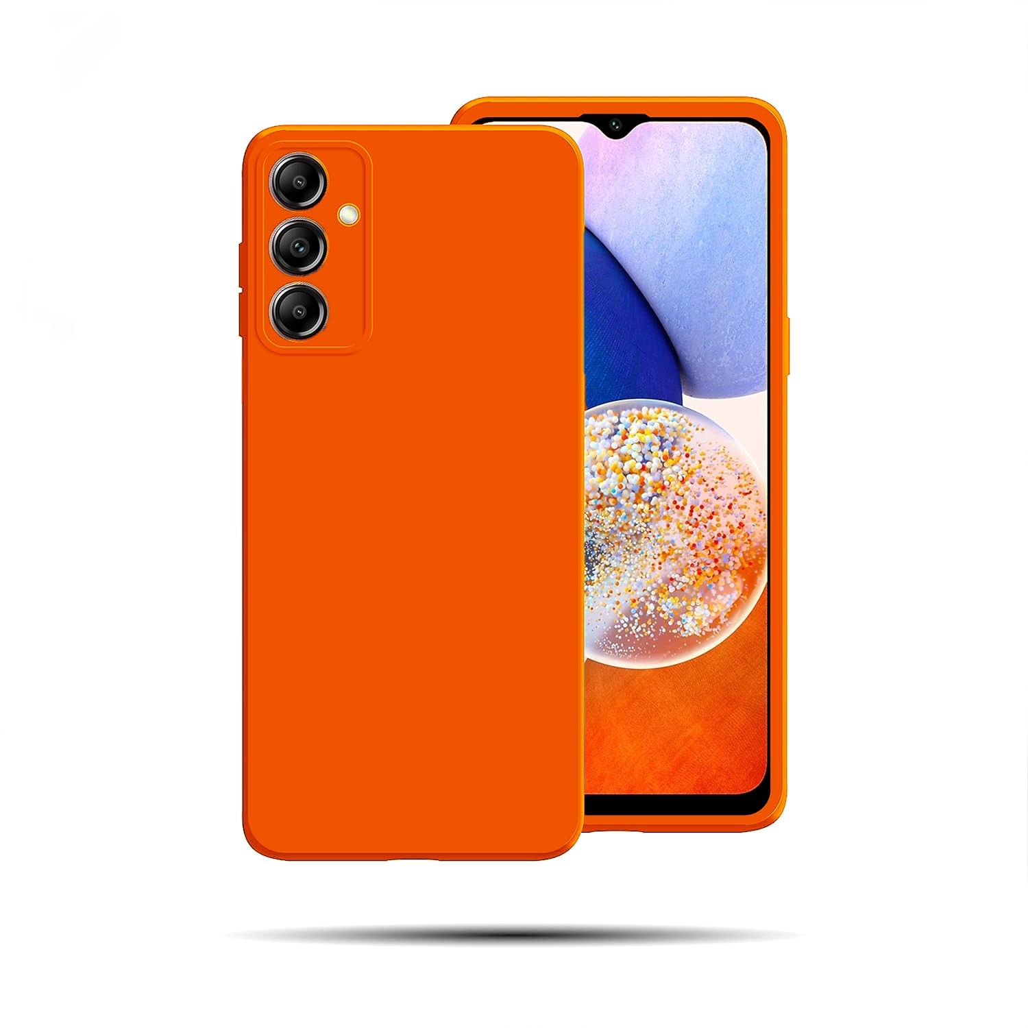 Samsung Galaxy A14 4G / A14 5G Θήκη Σιλικόνης Πορτοκαλί Soft Touch Silicone Rubber Soft Orange