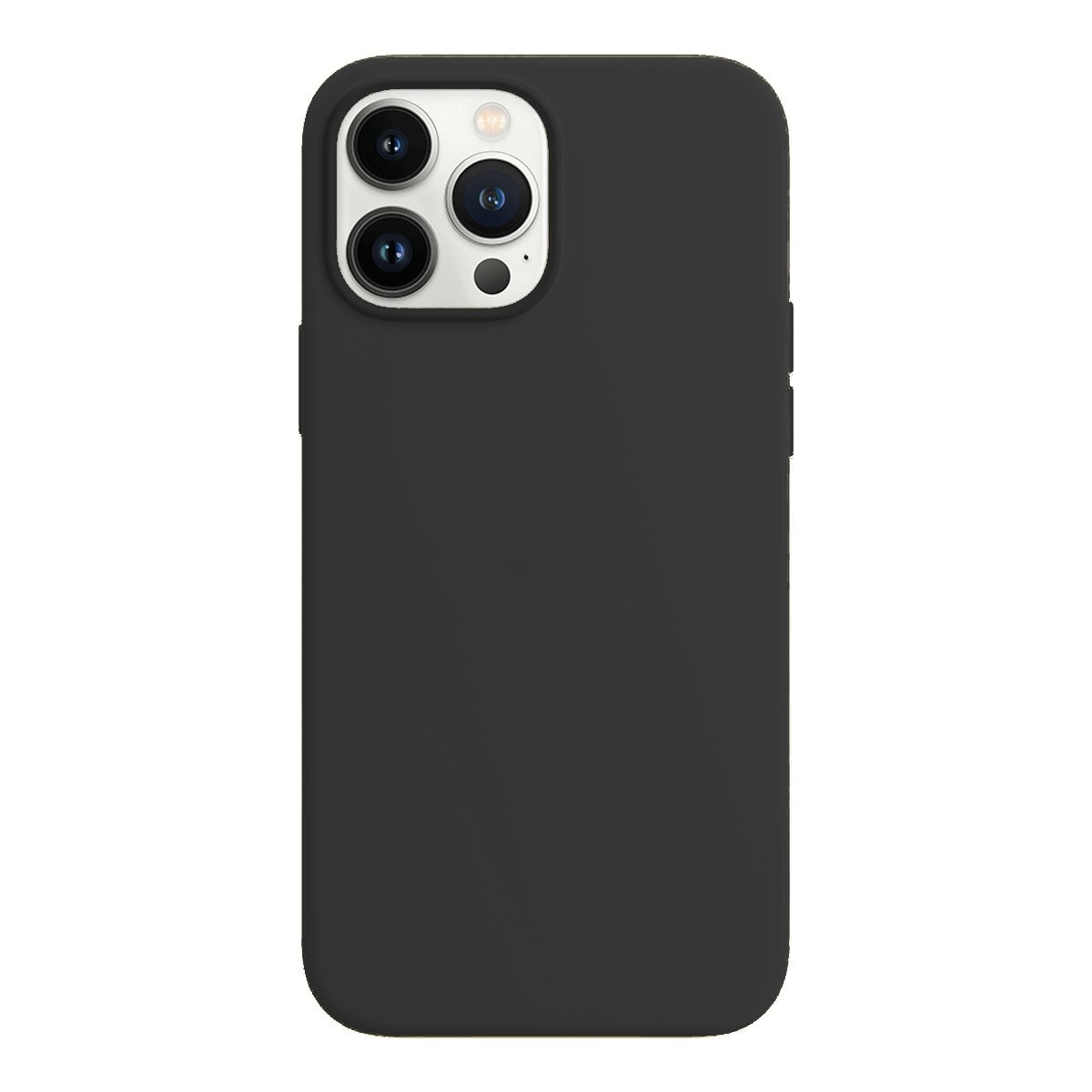 iPhone 15 Pro Max Θήκη Σιλικόνης Μαύρο Soft Touch Silicone Rubber Soft Black