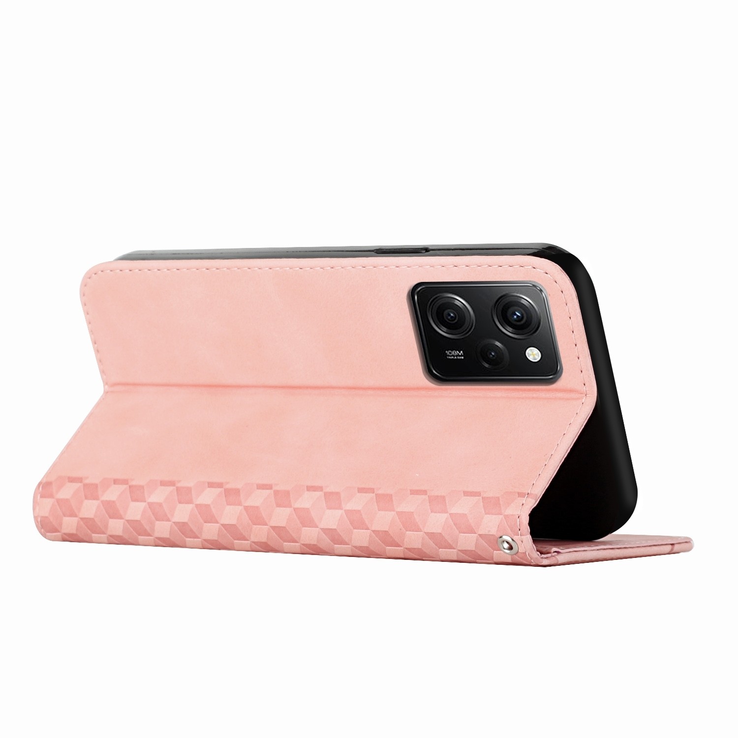 Xiaomi Redmi Note 12 5G / Poco X5 5G Θήκη Βιβλίο Ροζ Χρυσό Diamond Splicing Skin Feel Magnetic Phone Case Rose Gold