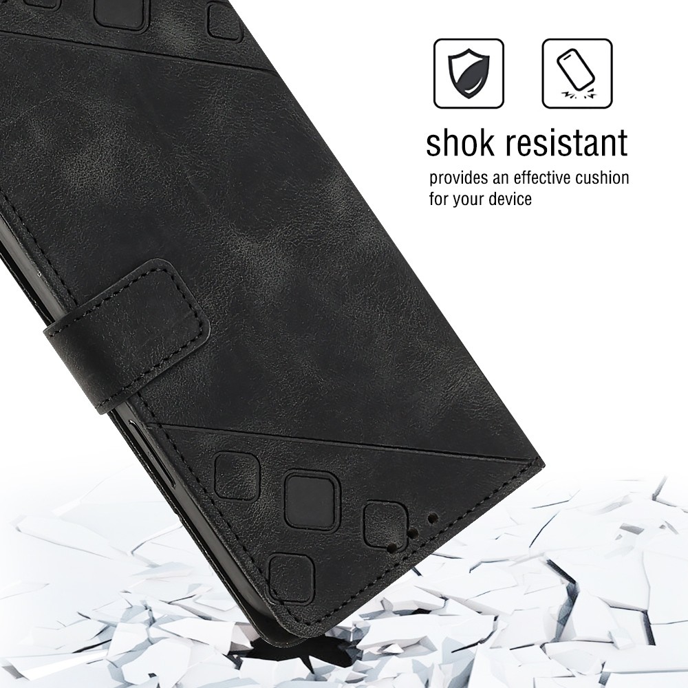 Xiaomi Poco X5 Pro 5G / Redmi Note 12 Pro 5G Θήκη Βιβλίο Μαύρο Skin-feel Embossed Phone Case Black