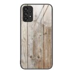 Samsung Galaxy A53 5G Θήκη Γκρι Με Πλαίσιο Σιλικόνης Και Όψη Γυαλιού Wood Grain Glass Phone Case Grey