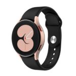 Λουράκι Samsung Galaxy Watch 4 40&44mm / Watch 4 Classic 42&46mm Μαύρο Two-color Silicone Reverse Buckle Watch Band Black