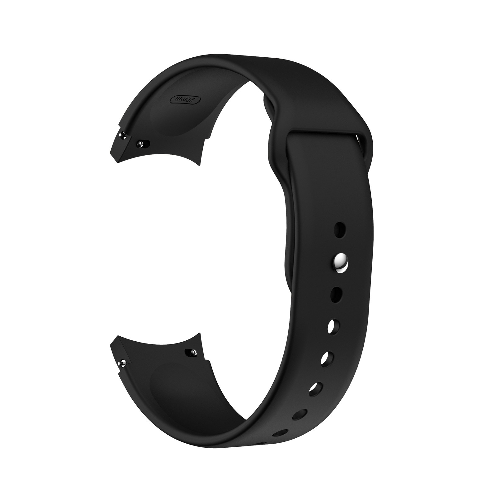 Λουράκι Samsung Galaxy Watch 4 40&44mm / Watch 4 Classic 42&46mm Μαύρο Two-color Silicone Reverse Buckle Watch Band Black