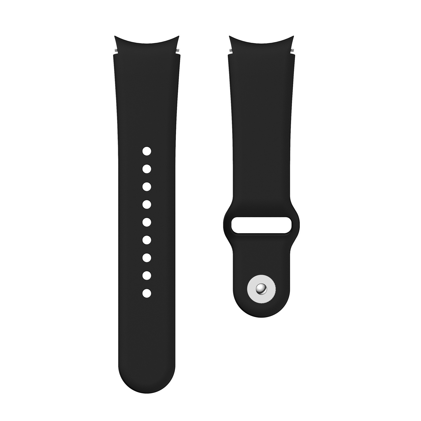Λουράκι Samsung Galaxy Watch 4 40&44mm / Watch 4 Classic 42&46mm Μαύρο Two-color Silicone Reverse Buckle Watch Band Black