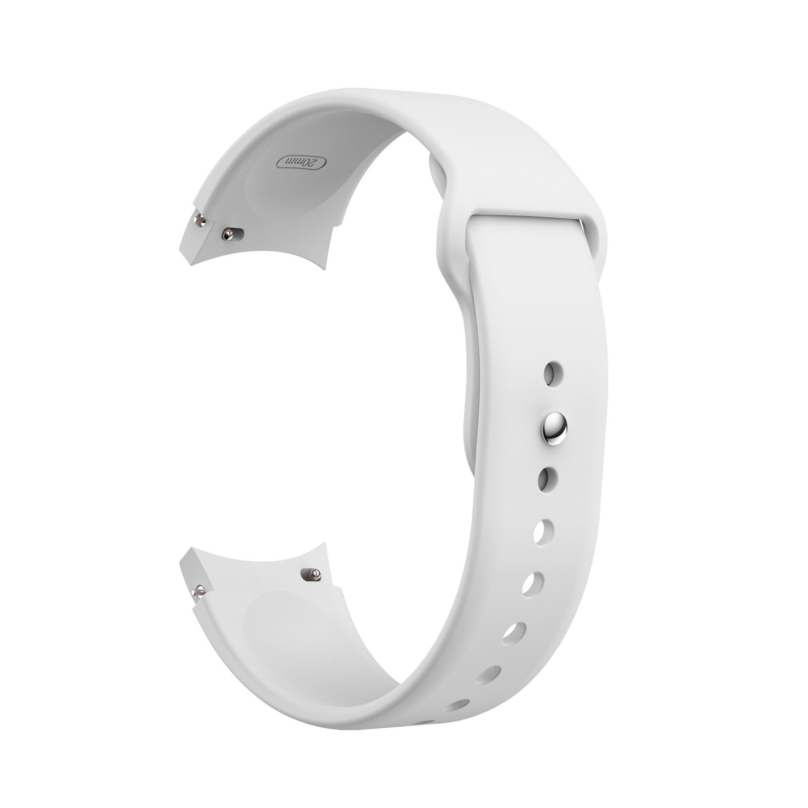 Λουράκι Samsung Galaxy Watch 4 40&44mm / Watch 4 Classic 42&46mm Λευκό Silicone Reverse Buckle Watch Band White