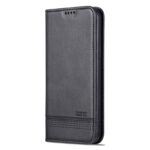 iPhone 15 Plus Θήκη Βιβλίο Μαύρο AZNS Magnetic Calf Texture Flip Phone Case Black