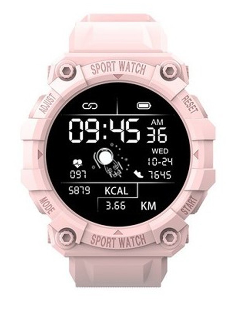 FD68 Smartwatch με Παλμογράφο (ΡΟΖ)