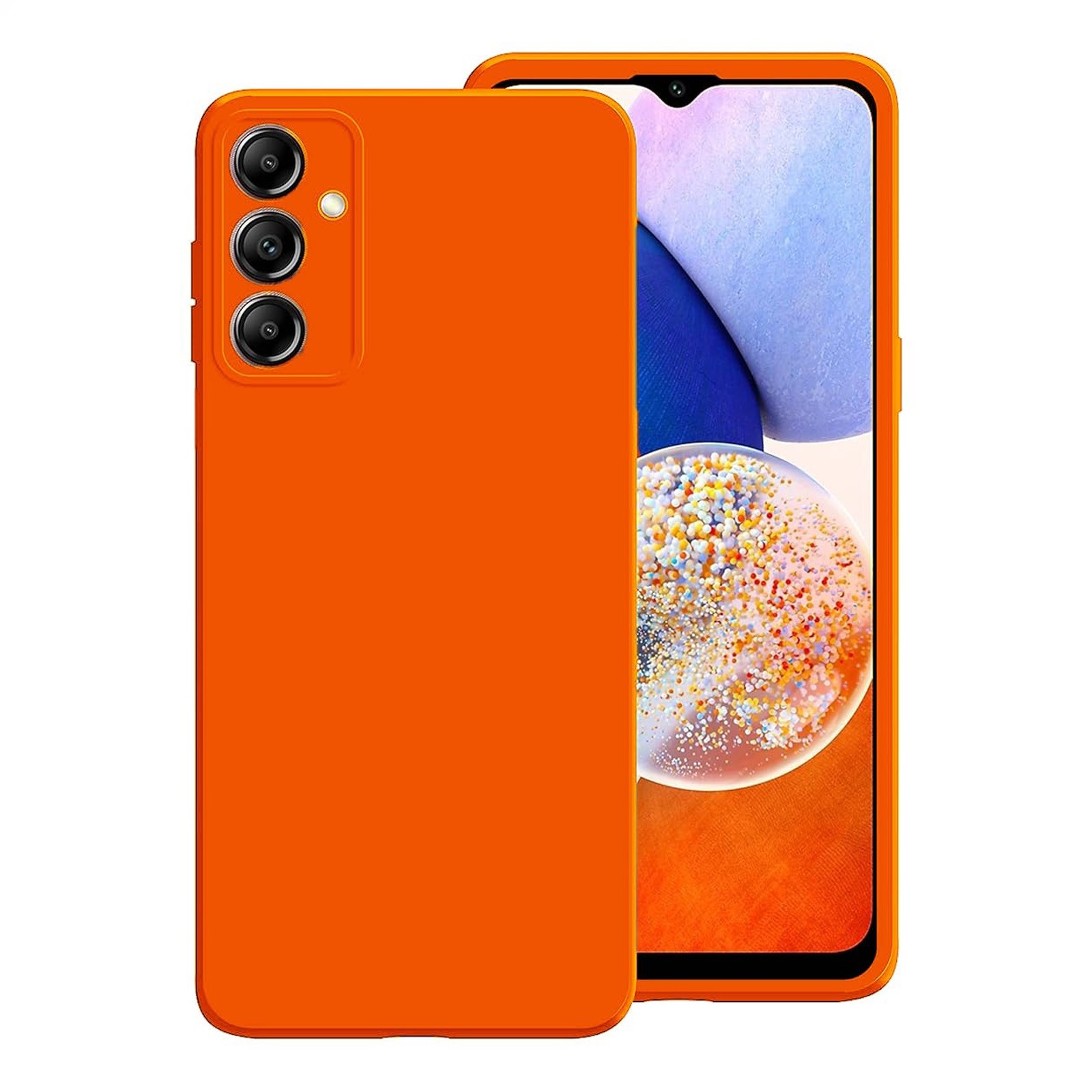 Forcell Samsung Galaxy A34 5G Soft Touch Θήκη Σιλικόνης - Orange