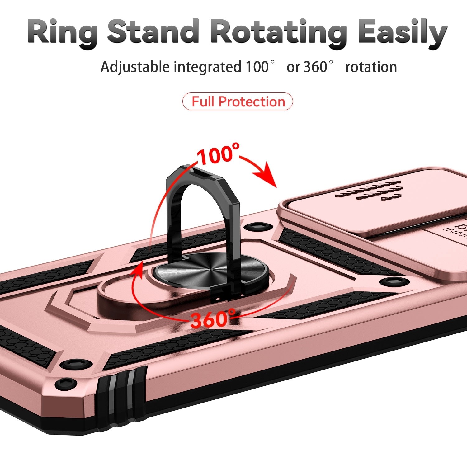 Samsung Galaxy A53 5G Θήκη Ροζ Με Σταντ Sliding Camshield Holder Phone Case Pink
