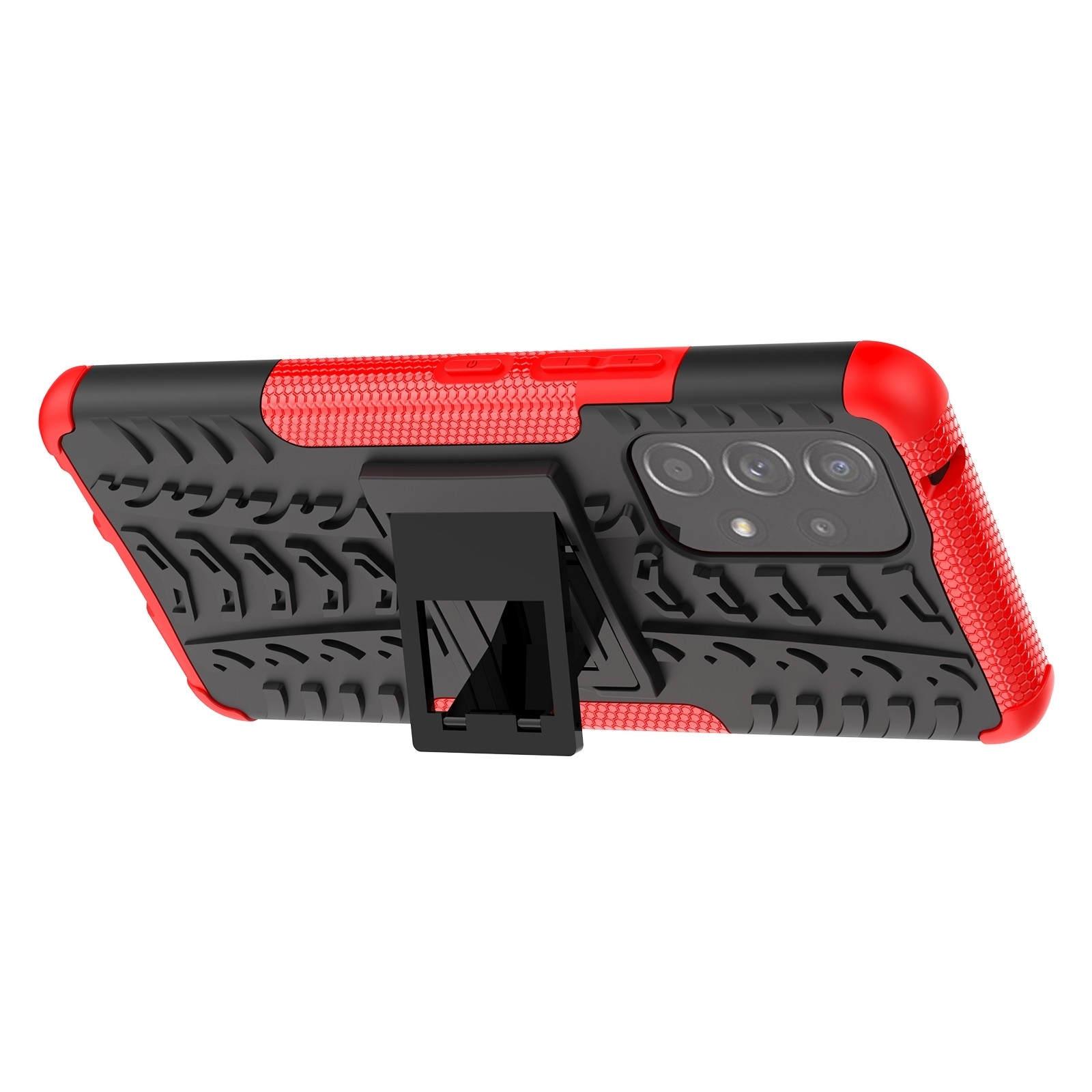 Samsung Galaxy A53 5G Θήκη Κόκκινη Tire Texture Shockproof TPU+PC Phone Case with Holder Red