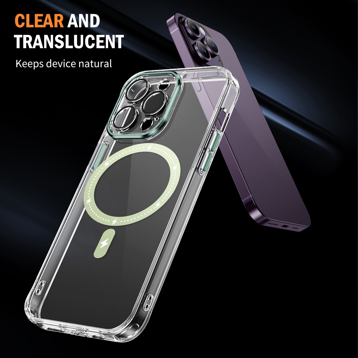 iPhone 15 Pro Θήκη Σιλικόνης Πράσινη Airbag Shockproof MagSafe Phone Case Green