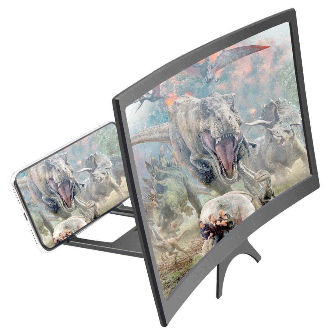 L6 12 inch Curved Screen Mobile Phone Screen Magnifier 3D High-definition Screen Magnifier Multifunctional