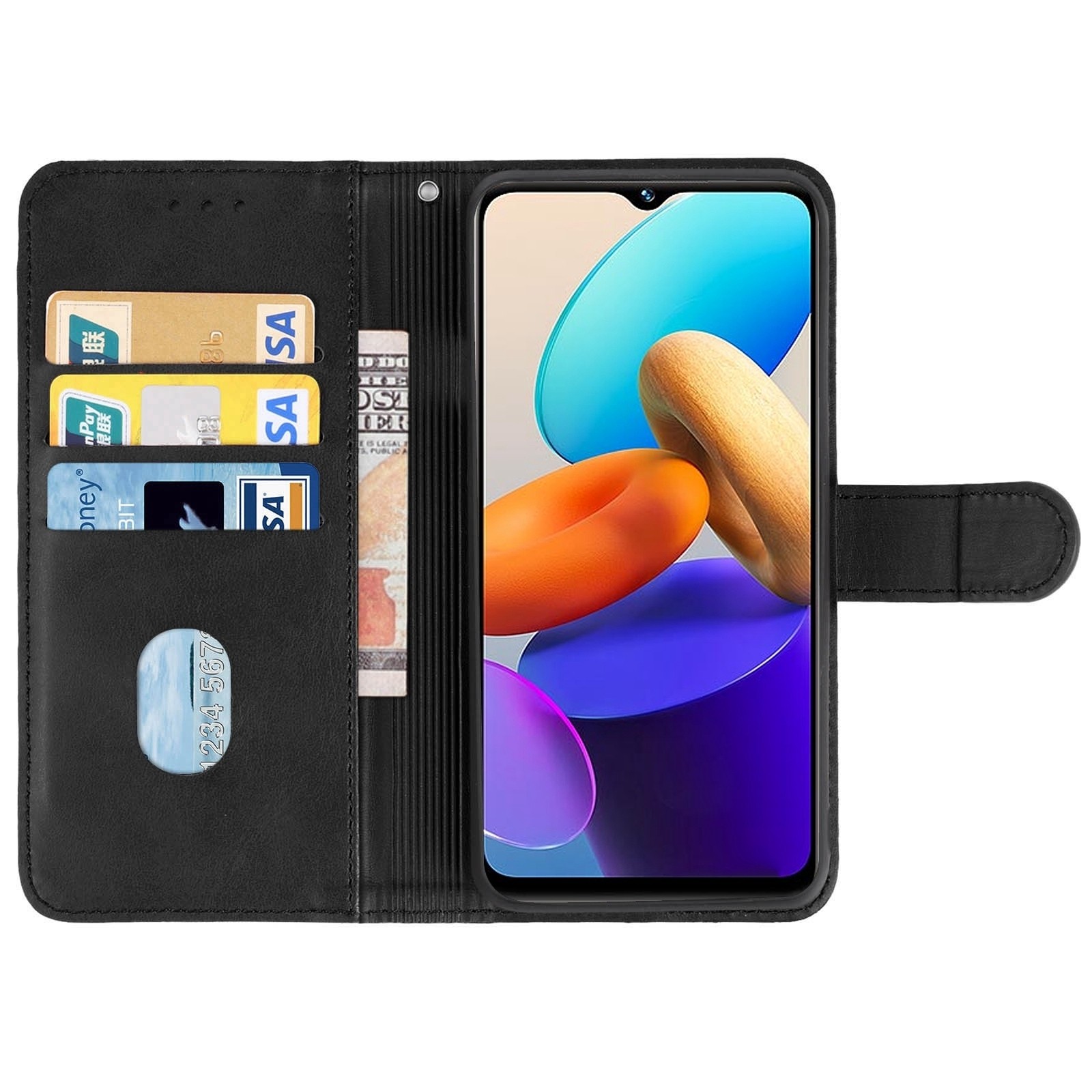 Vivo Y22s / Y22 / Y35 Θήκη Βιβλίο Μαύρο Phone Case Black