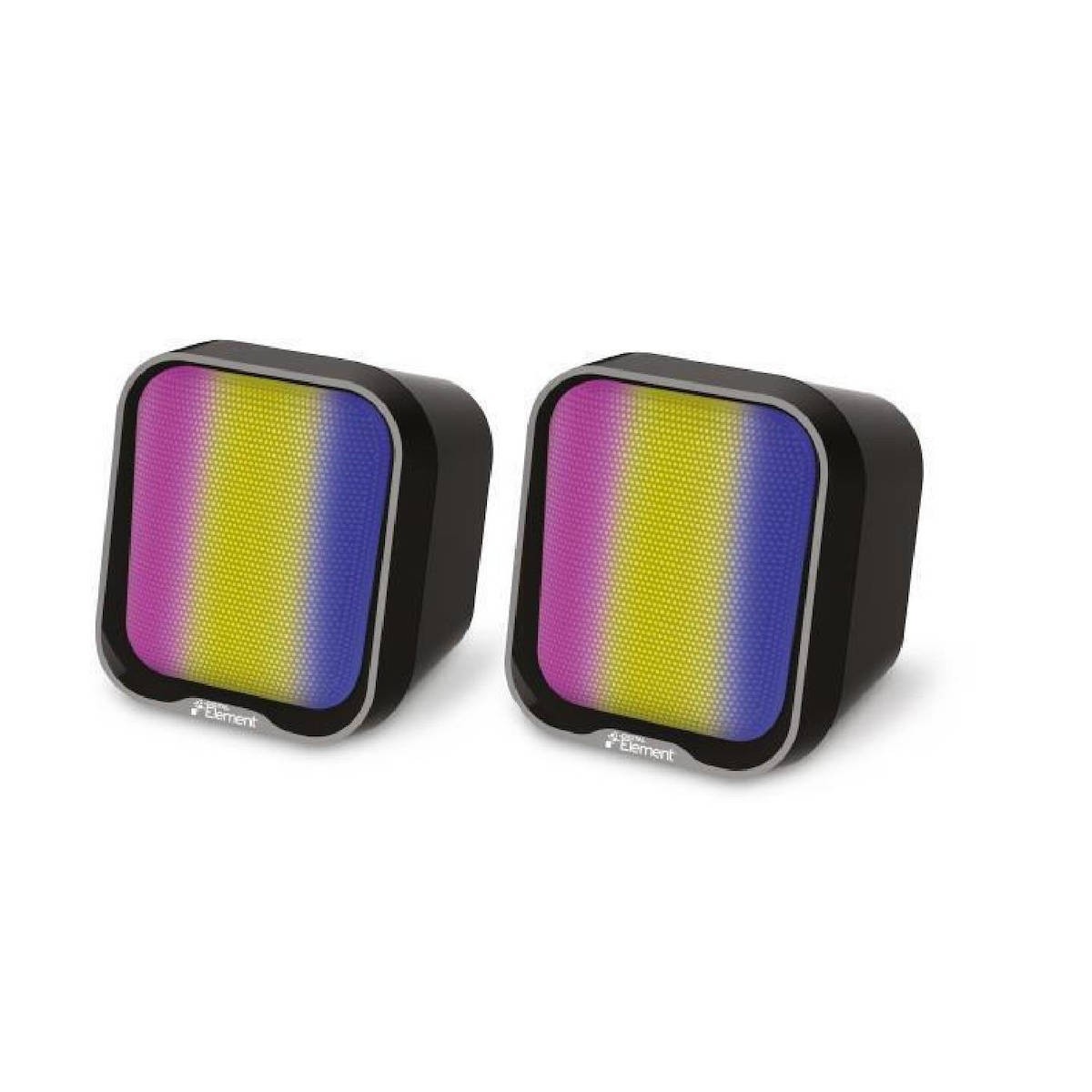 Element SP-35 Ηχεία Υπολογιστή 2.0 με RGB Φωτισμό και Ισχύ 2W σε Μαύρο Χρώμα