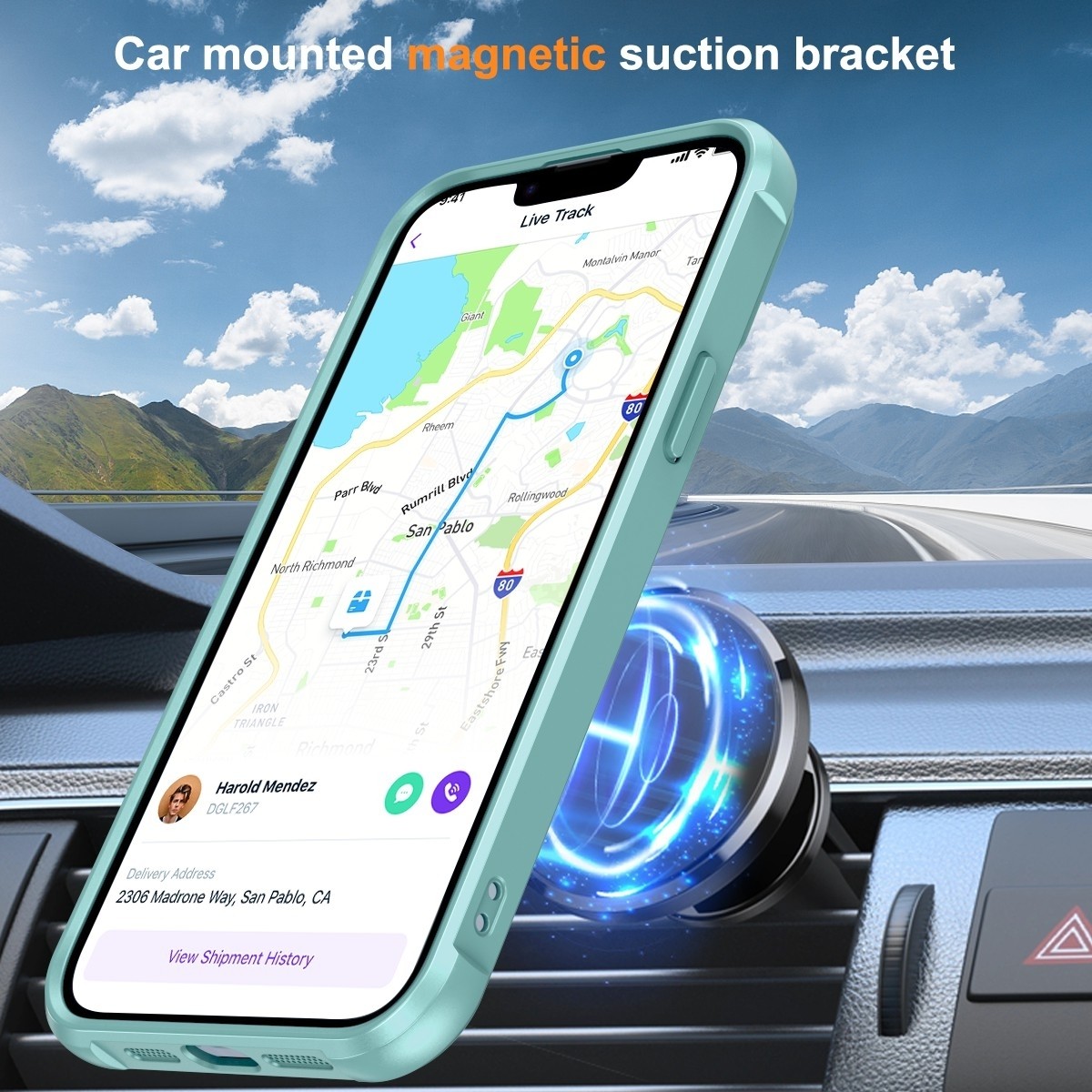 iPhone 15 Plus Θήκη Σιλικόνης Μπλε MagSafe Magnetic Holder Phone Case Lake Blue