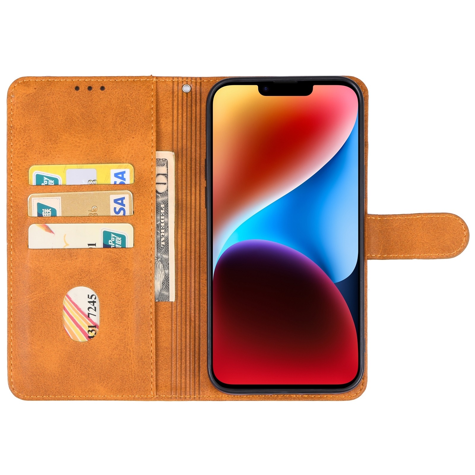 iPhone 15 Plus Θήκη Βιβλίο Καφέ Phone Case Brown
