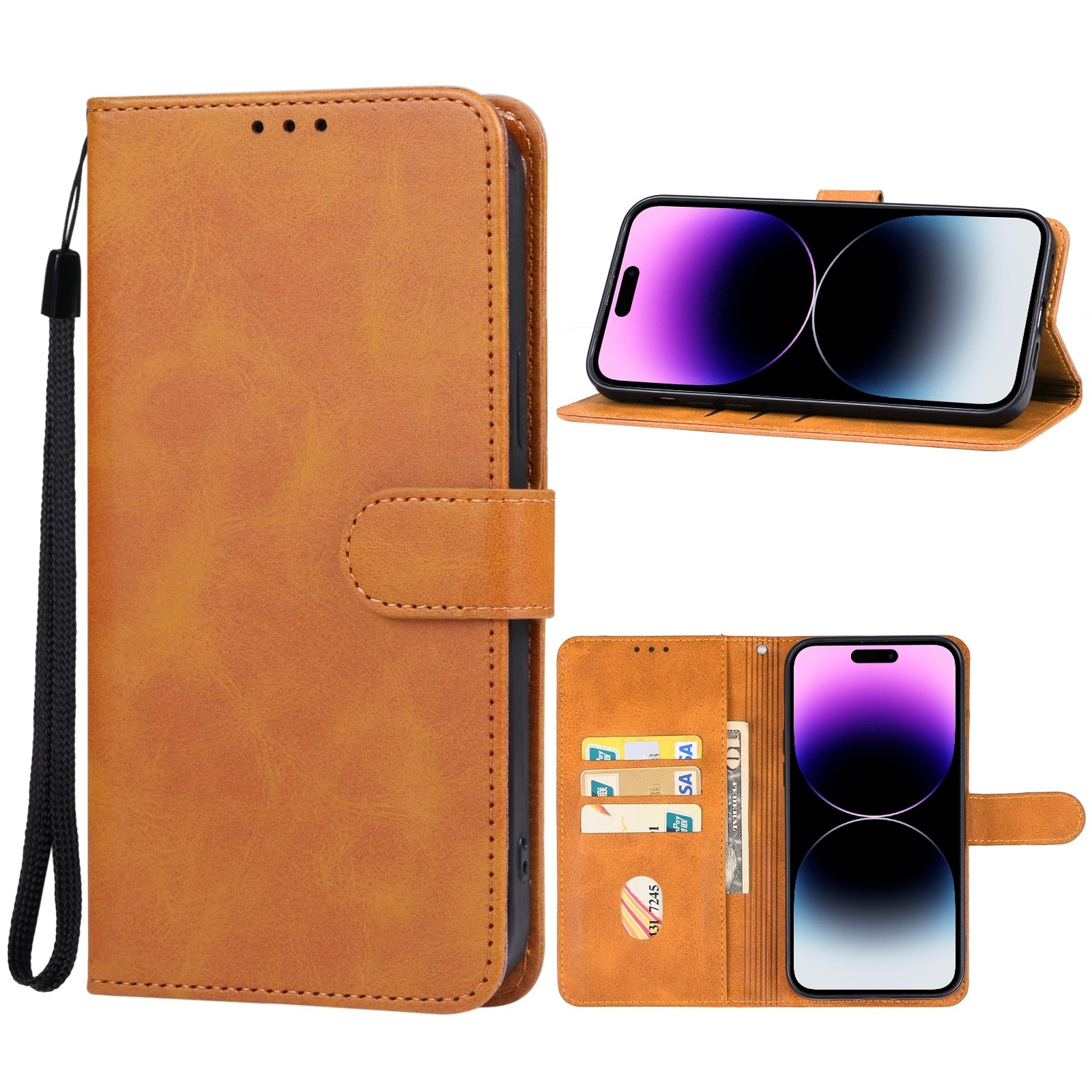 iPhone 15 Pro Max Θήκη Βιβλίο Καφέ Phone Case Brown