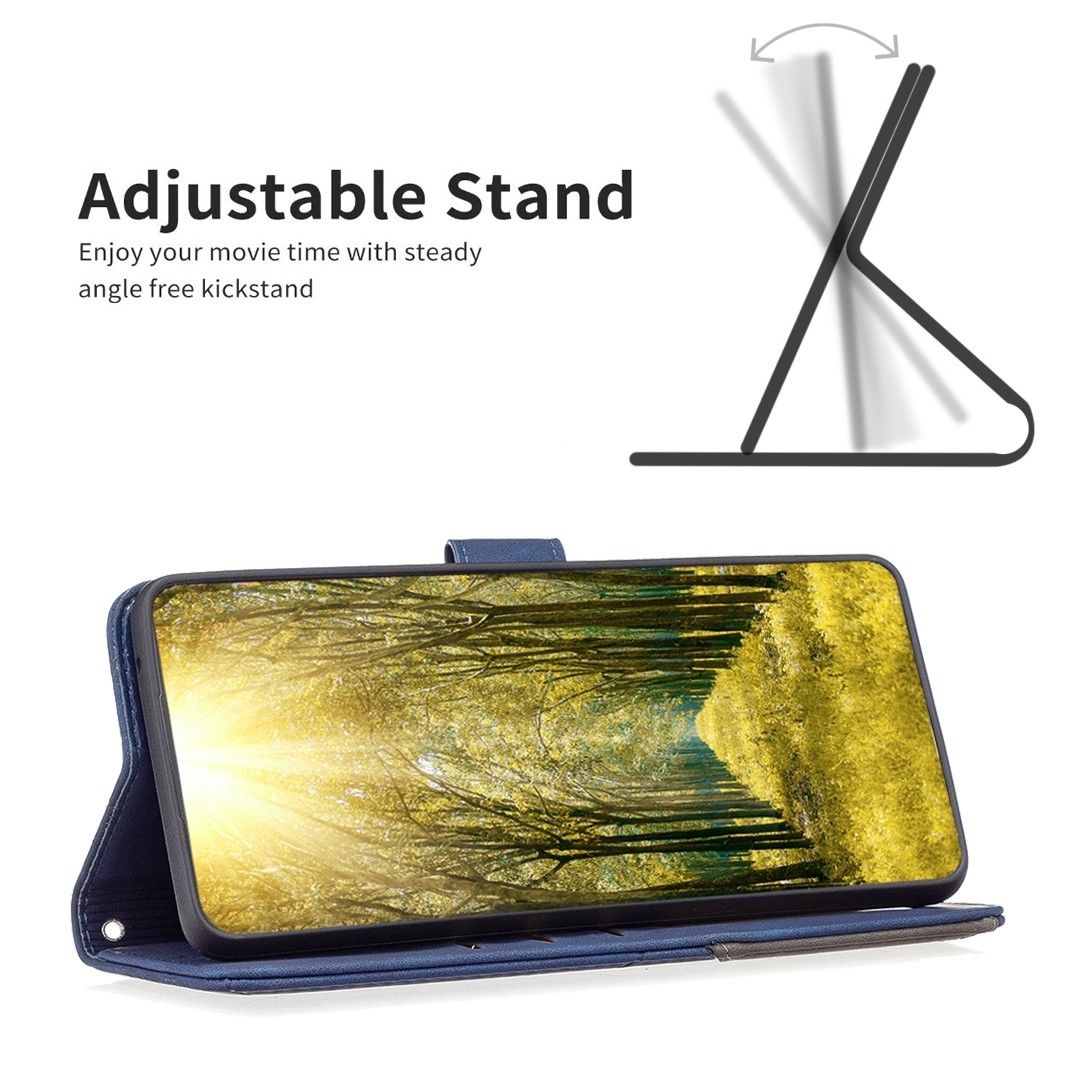 Xiaomi Poco C65 / Xiaomi Redmi 13C 4G Θήκη Βιβλίο Μπλε Magnetic Buckle Rhombus Texture Phone Case Blue