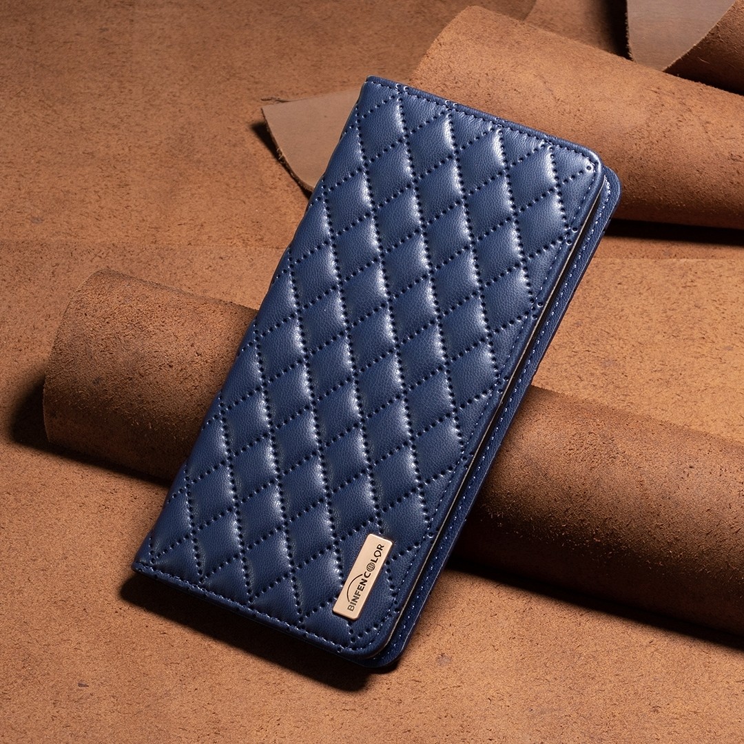 Xiaomi Poco C65 / Xiaomi Redmi 13C 4G Θήκη Βιβλίο Μπλε Diamond Lattice Magnetic Flip Phone Case Blue