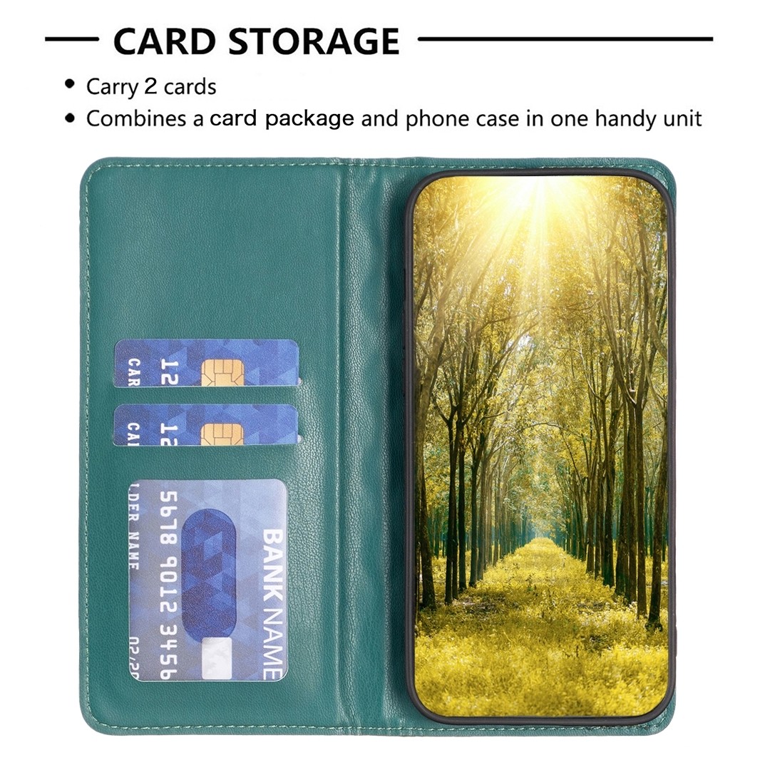 Xiaomi Poco C65 / Xiaomi Redmi 13C 4G Θήκη Βιβλίο Πράσινο Diamond Lattice Magnetic Flip Phone Case Green